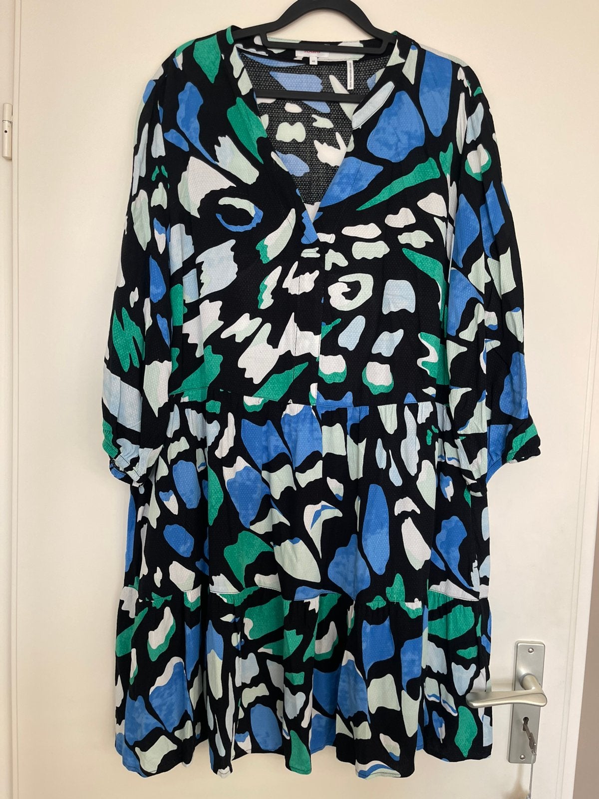 S’Oliver print jurk maat 46, Ophalen of Verzenden, Zo goed als nieuw, Blauw, Jurk
