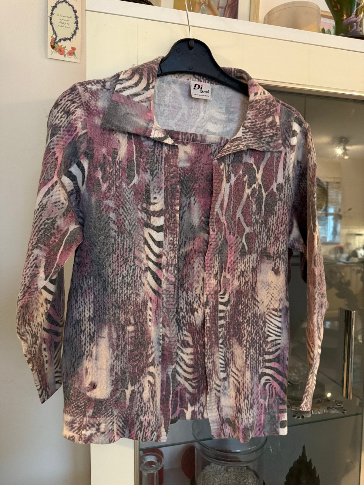Di Strick Blouse met Dierenprint - Maat M, Ophalen of Verzenden, Zo goed als nieuw, Maat 38/40 (M), Paars