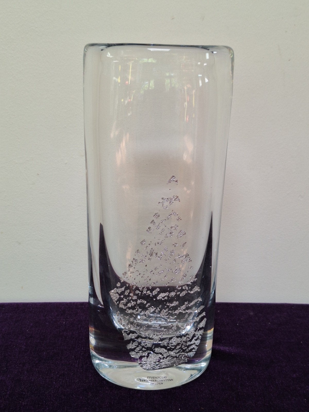Zeldzame Strombergshyttan vaas-Zweden-gesigneerd/label, Ophalen of Verzenden