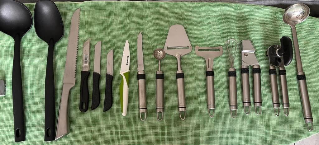 Uitgebreide set RVS keukenhulpen - Brabantia/Leifheit, Overige typen, Zilver, Ophalen of Verzenden, Zo goed als nieuw