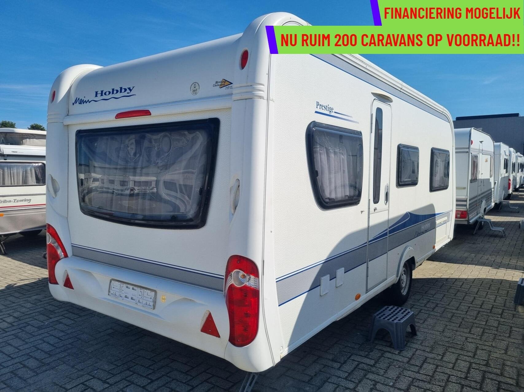 Hobby Prestige 540 ufe AIRCO + VOORTENT + LUIFEL + MOVER, Caravans en Kamperen, Caravans, Rondzit, 7 tot 8 meter, Bedrijf, Tot en met 4