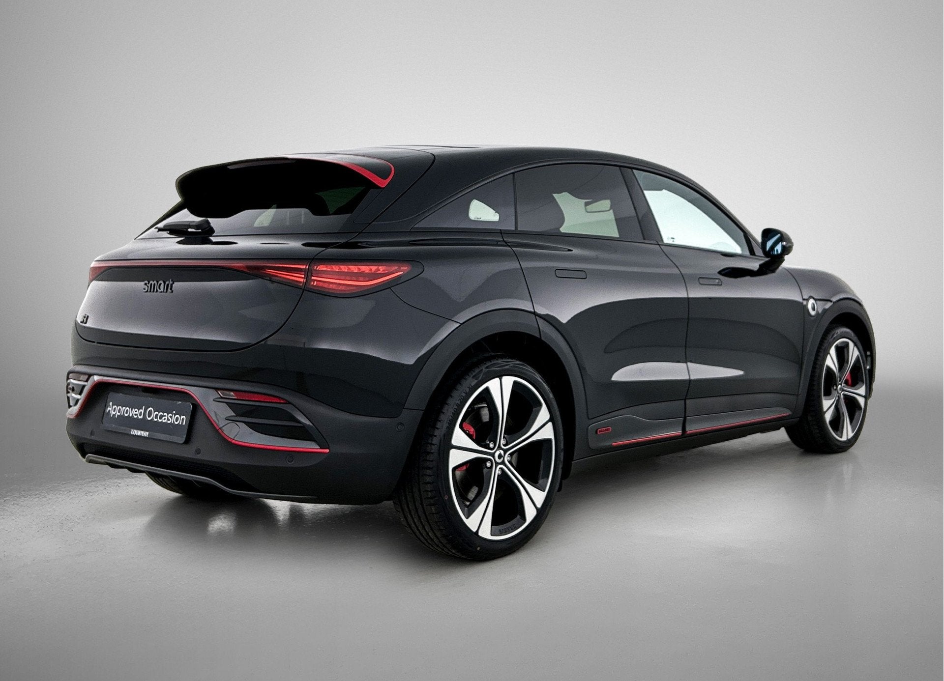 Smart #3 BRABUS 66 kWh | Panoramadak | Warmtepomp | Adaptive, Auto's, Automaat, 430 pk, Zwart, Verwarmde buitenspiegels