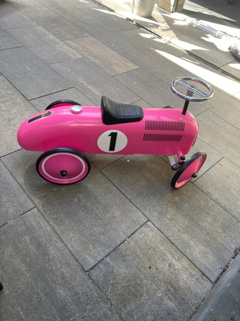 Retro Roze loopauto, Ophalen, Zo goed als nieuw, Loopvoertuig