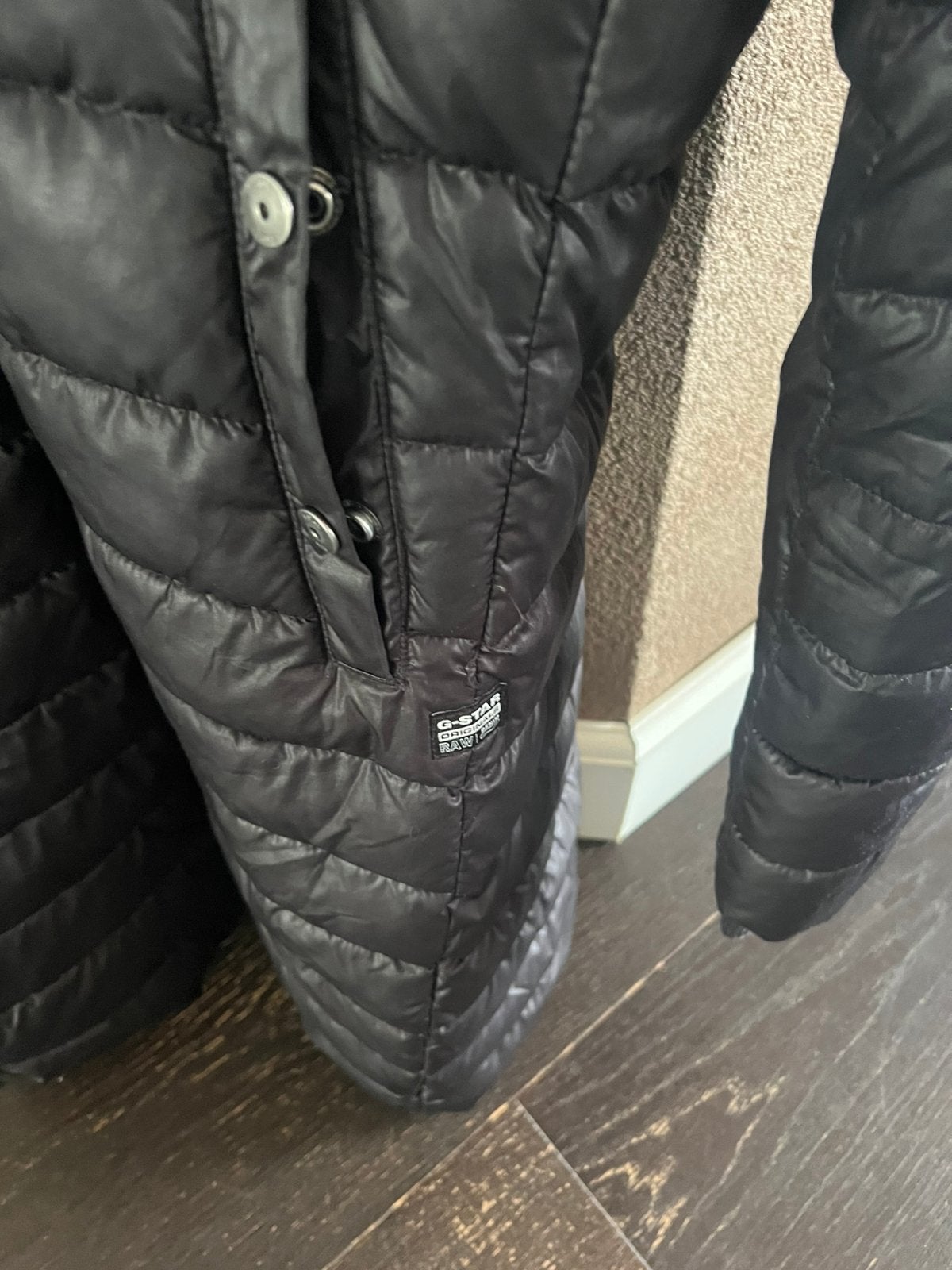 G-Star lange puffer jas maat S, Ophalen of Verzenden, Zo goed als nieuw, Zwart