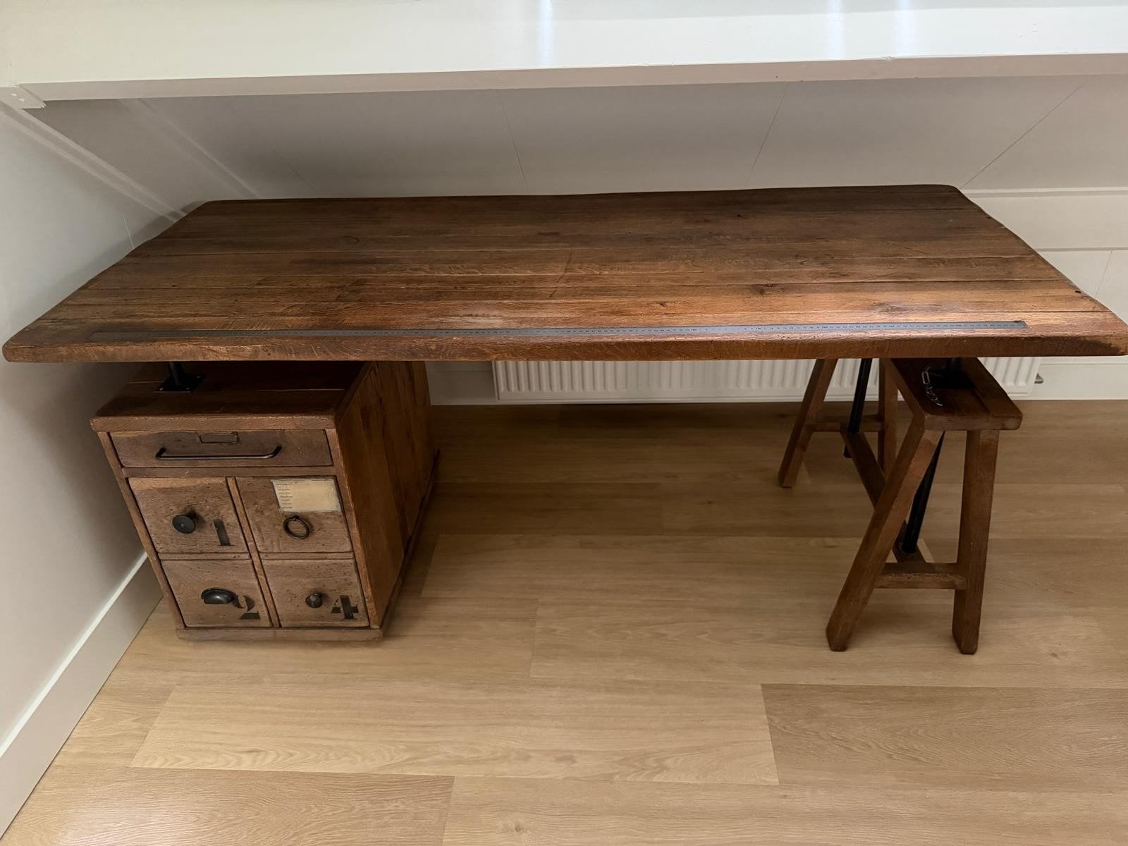 Bureau  industriële  klassieke super vet Bureau, Ophalen, Gebruikt, Hout, 180 cm