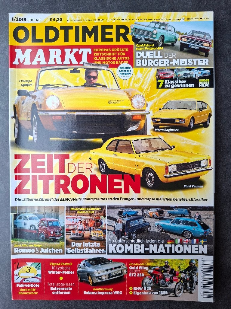 Oldtimer markt (Duits tijdschrift), Ophalen of Verzenden, Zo goed als nieuw, Algemeen