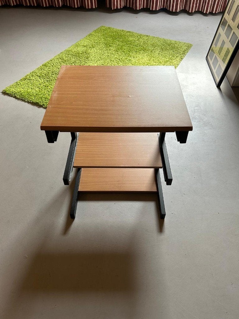 Compacte computertafel / bureau met uitschuifbaar blad, Opbergruimte, Gebruikt, Hout, Overige merken