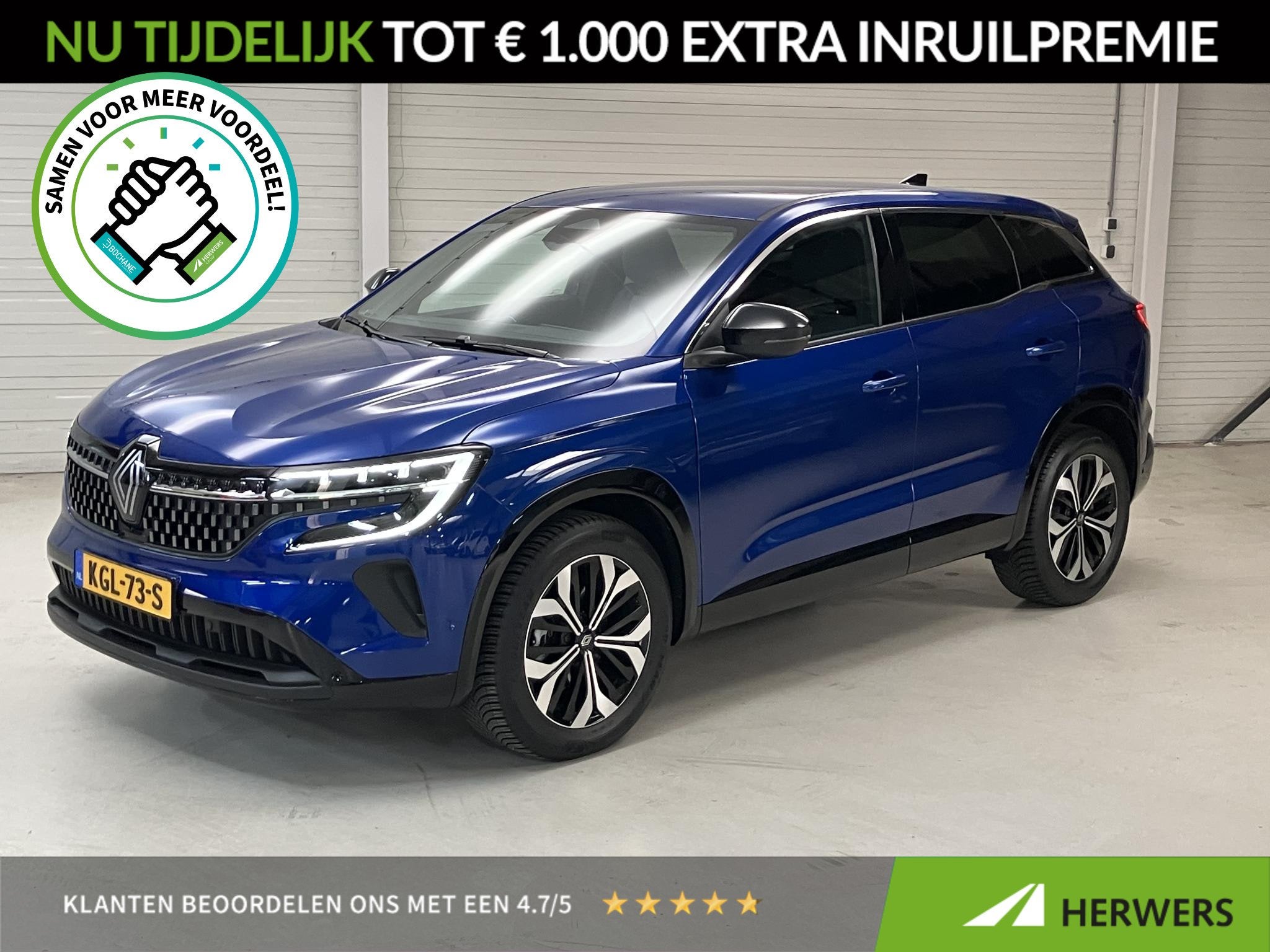 Renault Austral 1.3 mild hybrid 160 X-Tronic techno Automaat, Auto's, 1408 kg, Euro 6, 4 cilinders, Leder en Stof