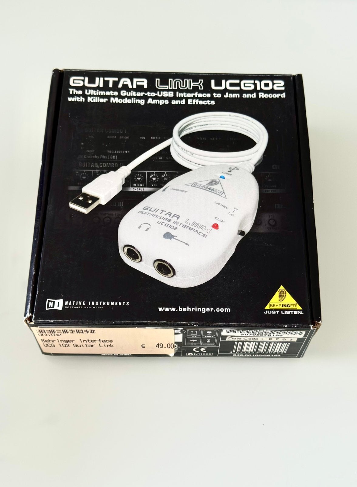 Behringer Guitar Link UCG102, Ophalen of Verzenden, Zo goed als nieuw, Elektrische gitaar