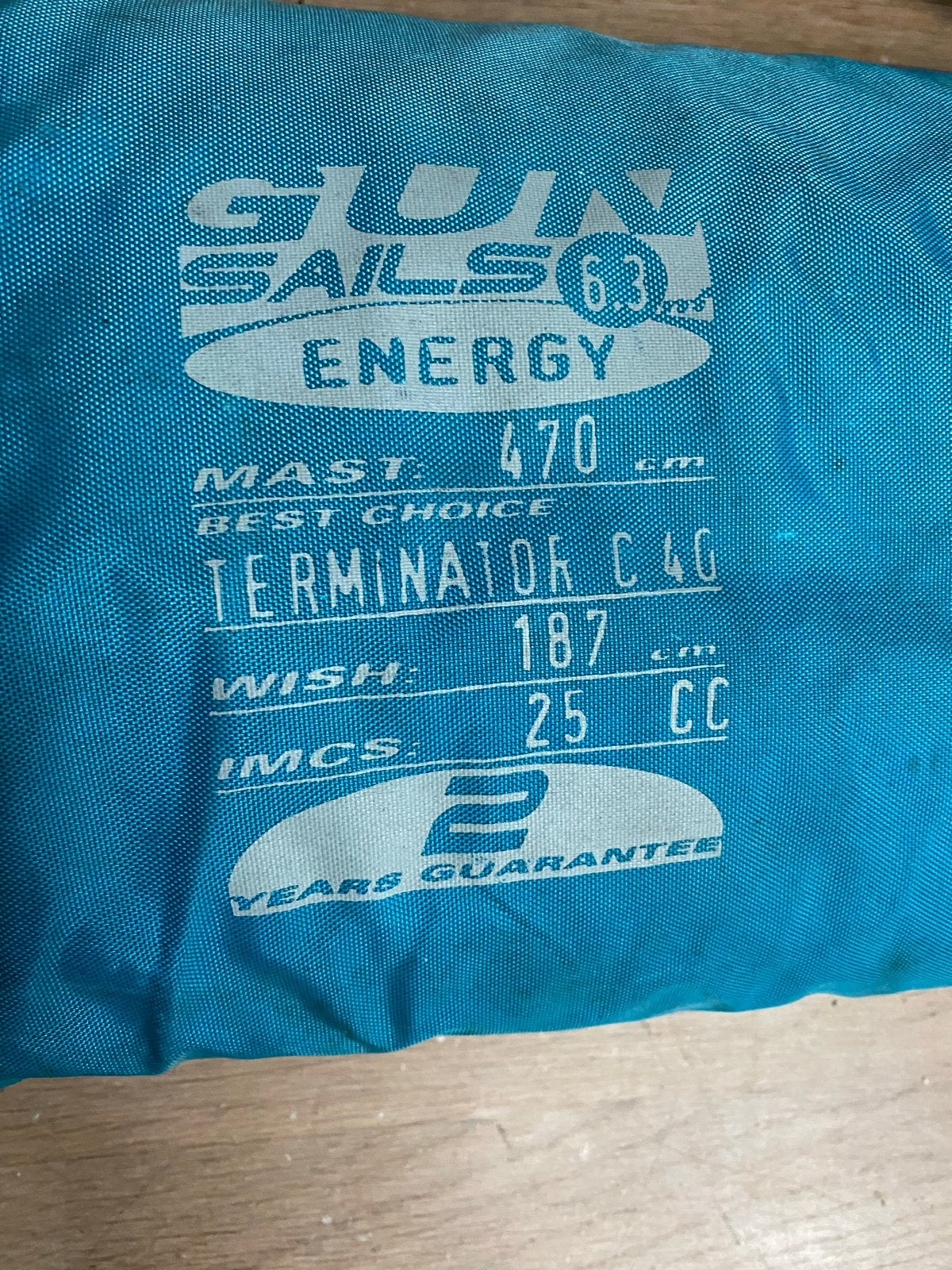 Complete windsurfset: Gun Sails zeil, mast, giek en verlenge, Ophalen, Gebruikt, Met giek, 5 tot 6.5 m²