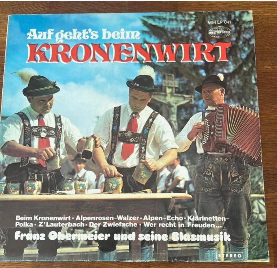 LP Auf Geht's Beim Kronenwirt, Cd's en Dvd's, Vinyl | Verzamelalbums, Zo goed als nieuw, Ophalen of Verzenden