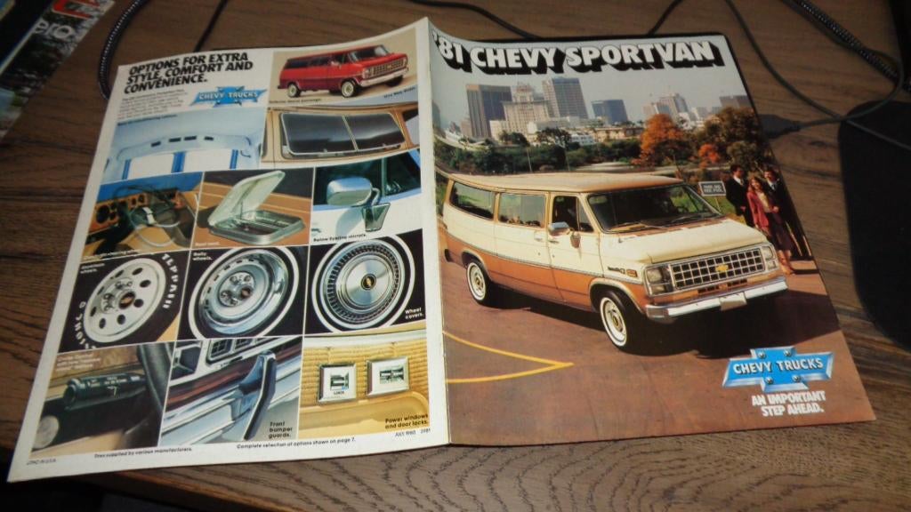 USA Folder  CHEVY  SPORTVAN  1981, Verzenden, Nieuw, Overige merken