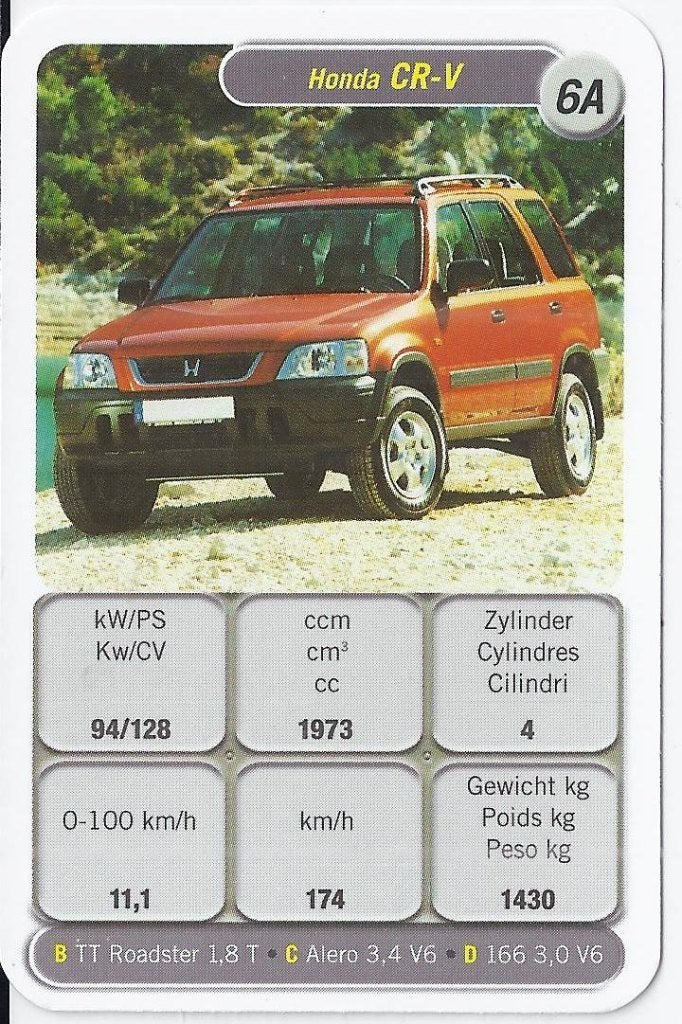 C304 autokaartje 6a honda cr - v, Ophalen of Verzenden, Zo goed als nieuw, Auto's