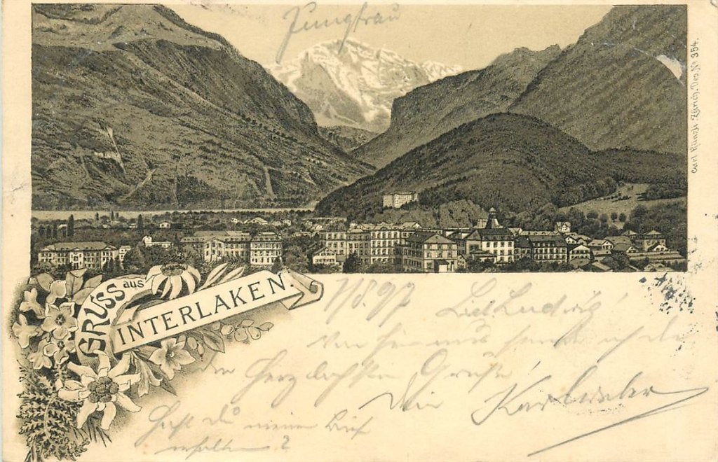 379-037-037 Interlaken Litho, Verzenden, Voor 1920, Overig Europa
