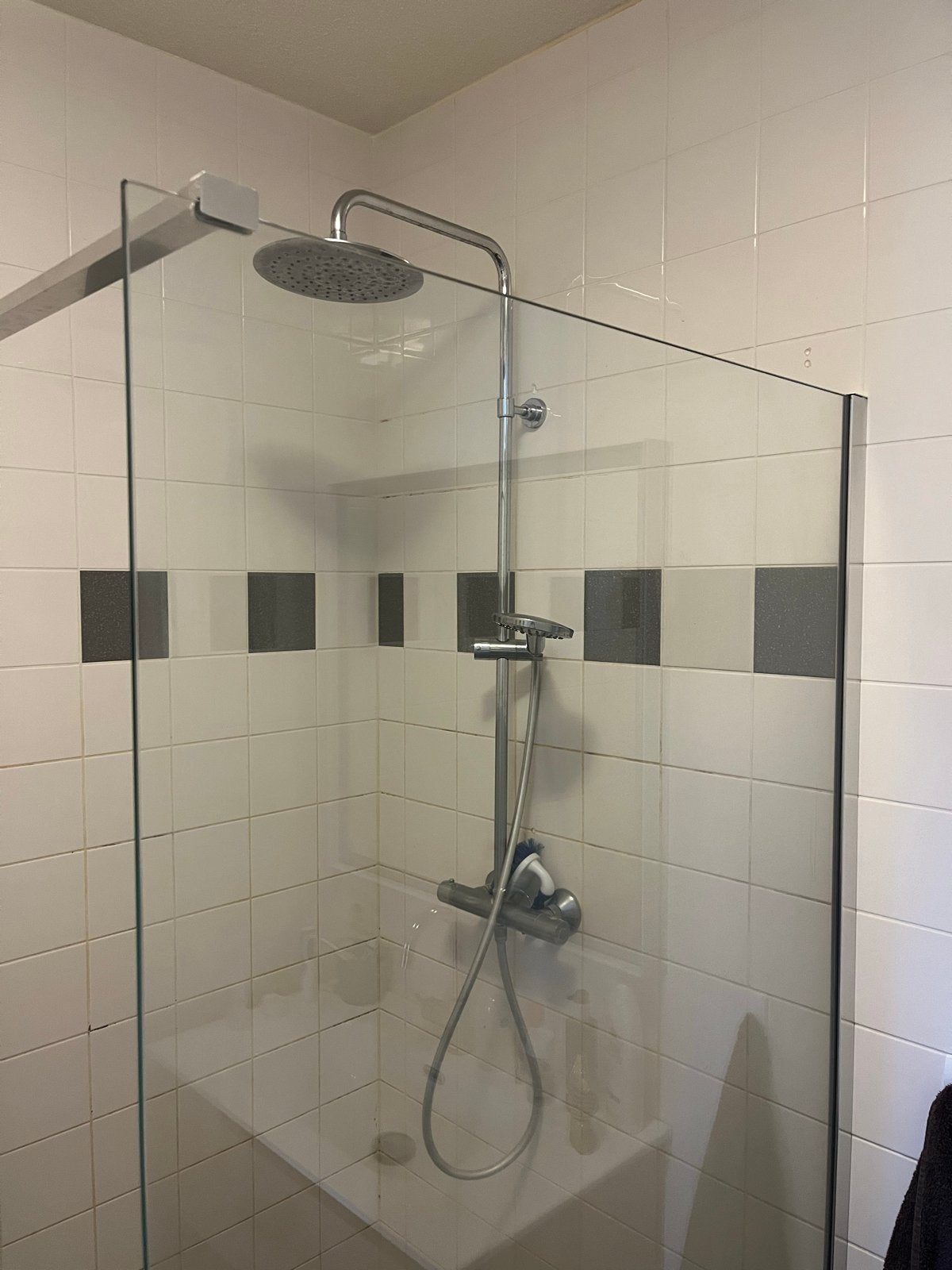 Glazen douchewand, Ophalen, Gebruikt