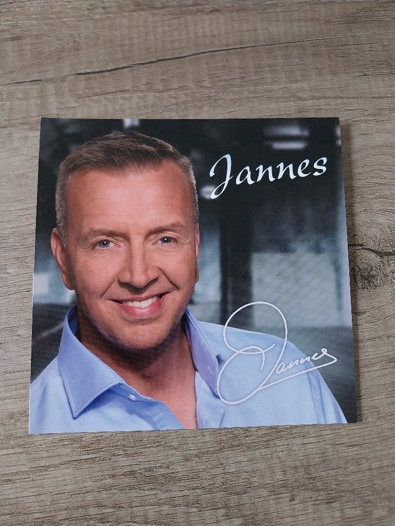 Fotokaart met gedrukte handtekening van Jannes, Ophalen of Verzenden, Nieuw, Foto of Kaart, Gesigneerd