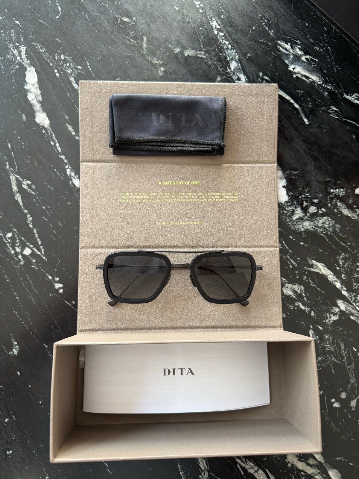 Dita Flight 006 Zonnebril mat zwart, Zonnebril, Zwart, Zo goed als nieuw, Ophalen