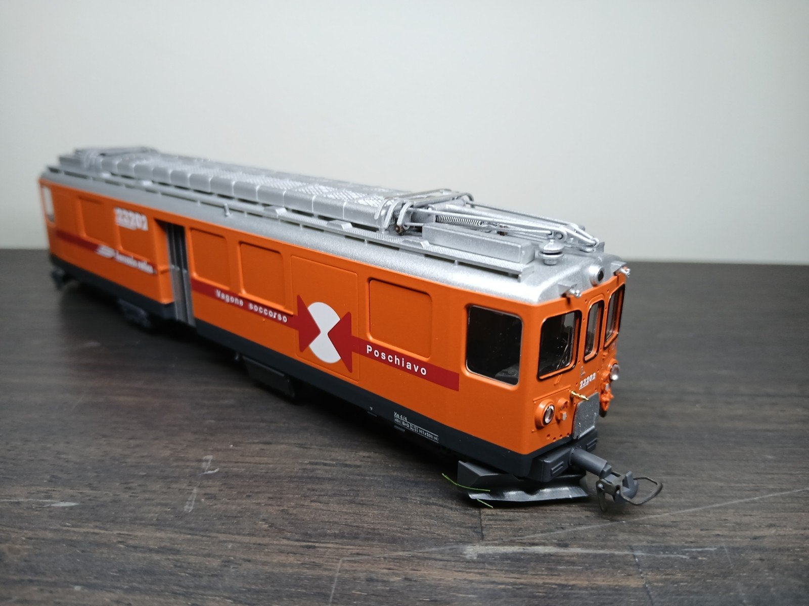 BEMO 1366 152 - RhB Xe4/4 232 02 Bernina Bahndiensttriebwage, Ophalen of Verzenden, Nieuw, Locomotief, Overige merken