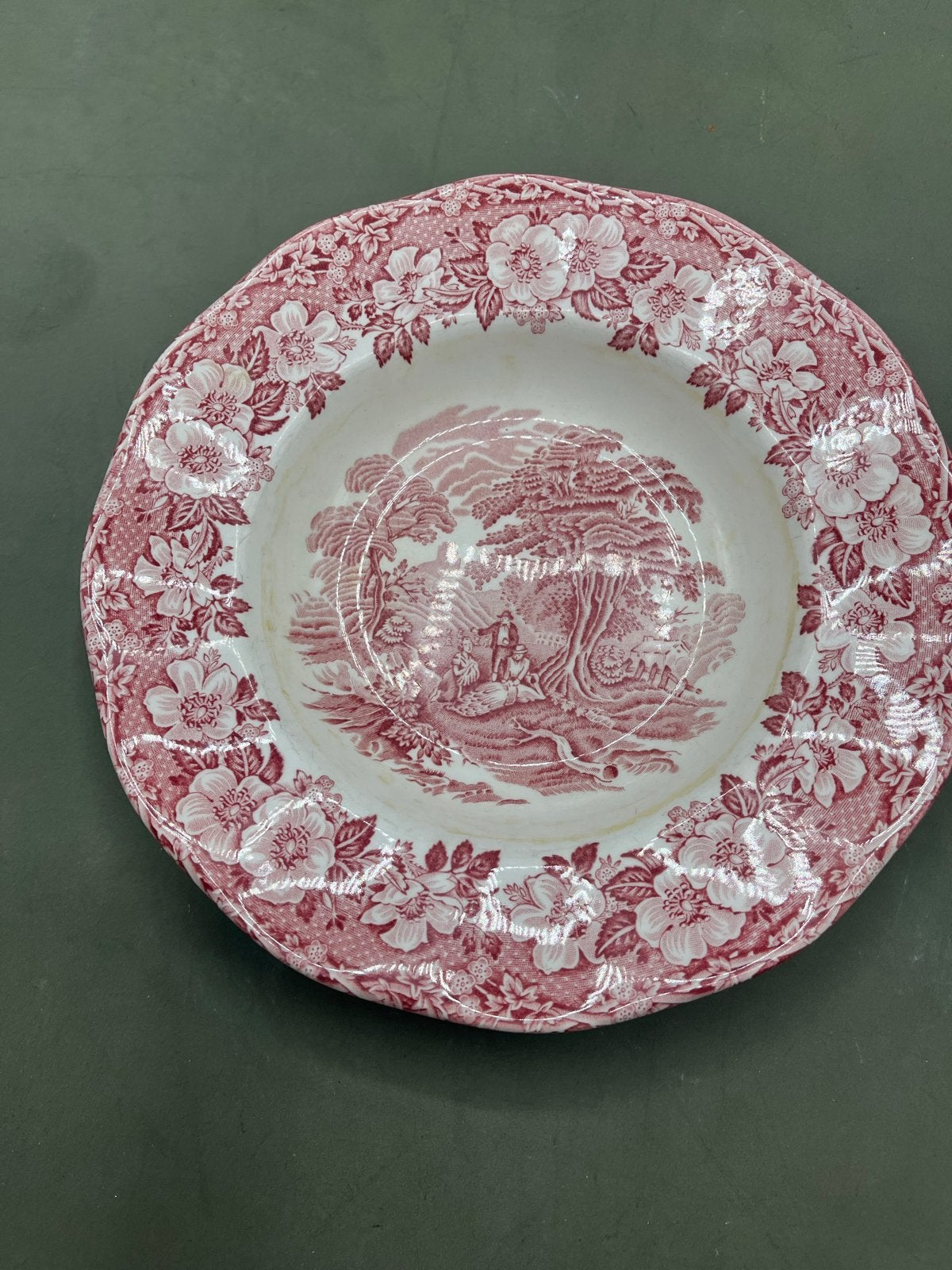 Antieke Wedgwood "Woodland" schaal met landschap, Antiek en Kunst, Antiek | Servies los, Ophalen
