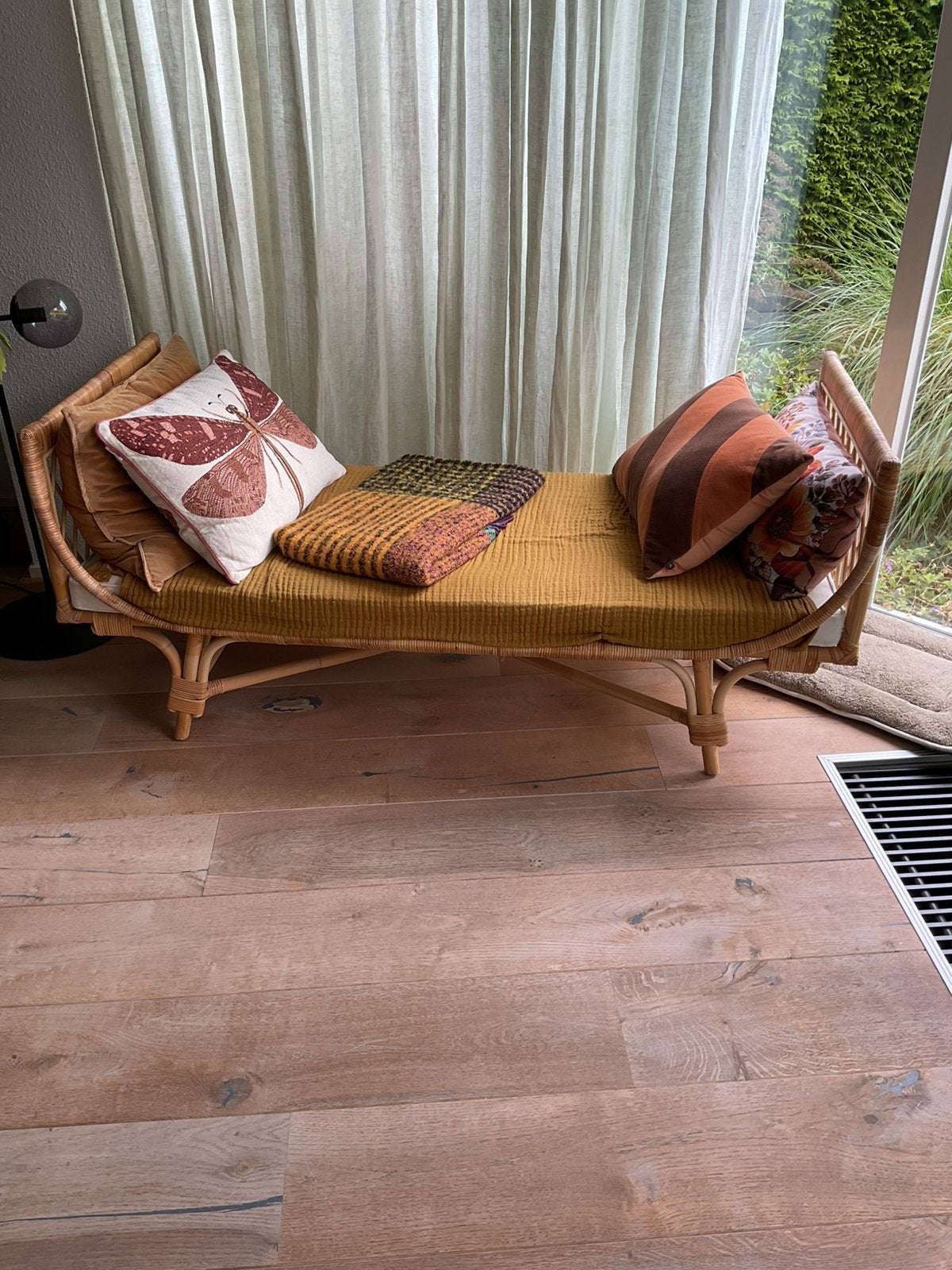 Sofa rotan, Huis en Inrichting, Banken | Sofa's en Chaises Longues, Ophalen, Gebruikt, Overige maten, Minder dan 75 cm