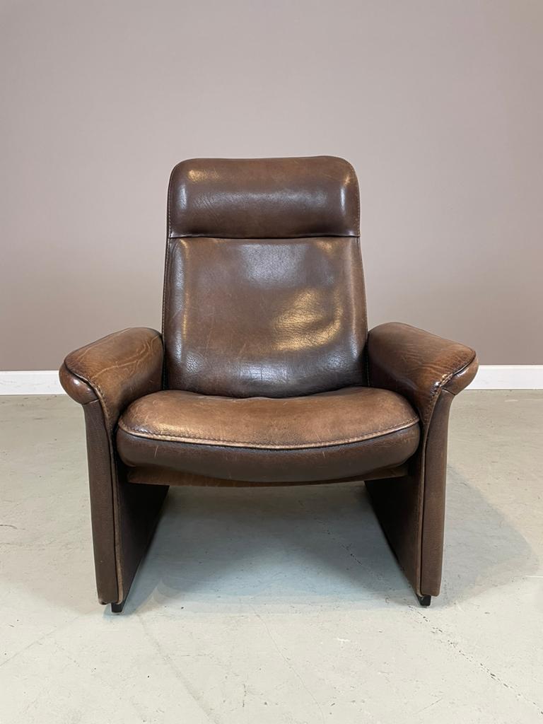 Desede DS-50 lounge chair jaren 70 met mooi patina, Huis en Inrichting, Fauteuils, Ophalen, Zo goed als nieuw, Leer
