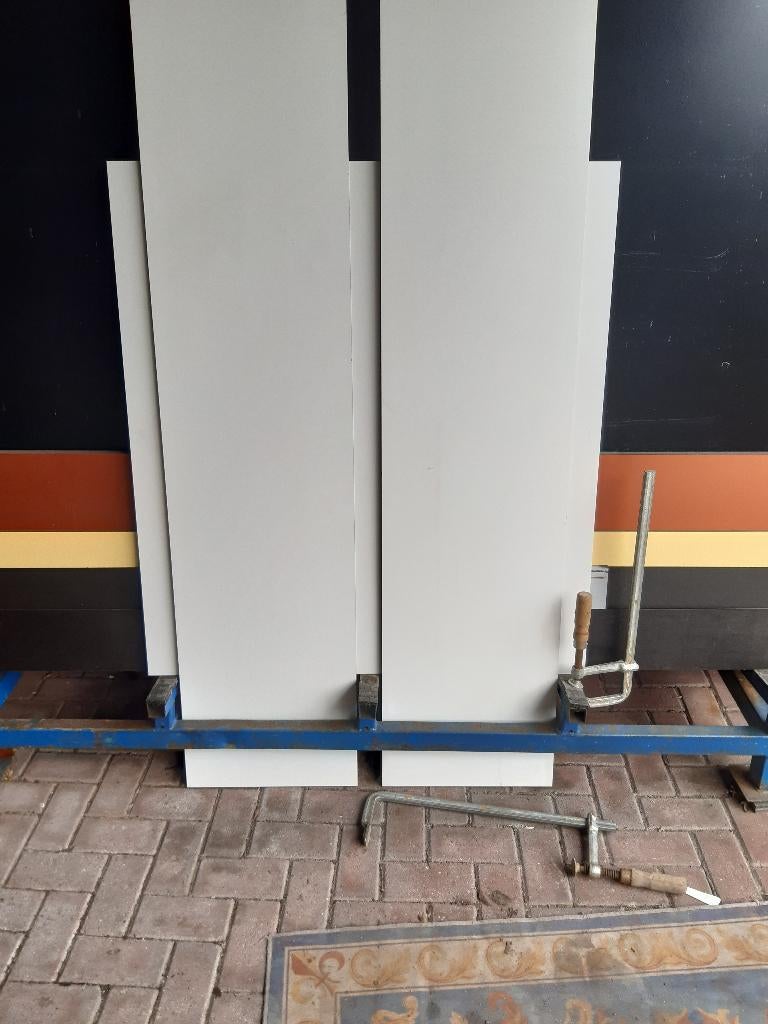 trespa 15 mm dik 43 x 183 cm 2 zijdig 9010 gebroken wit, Ophalen, Kunststof, 100 tot 150 cm, Tafelblad