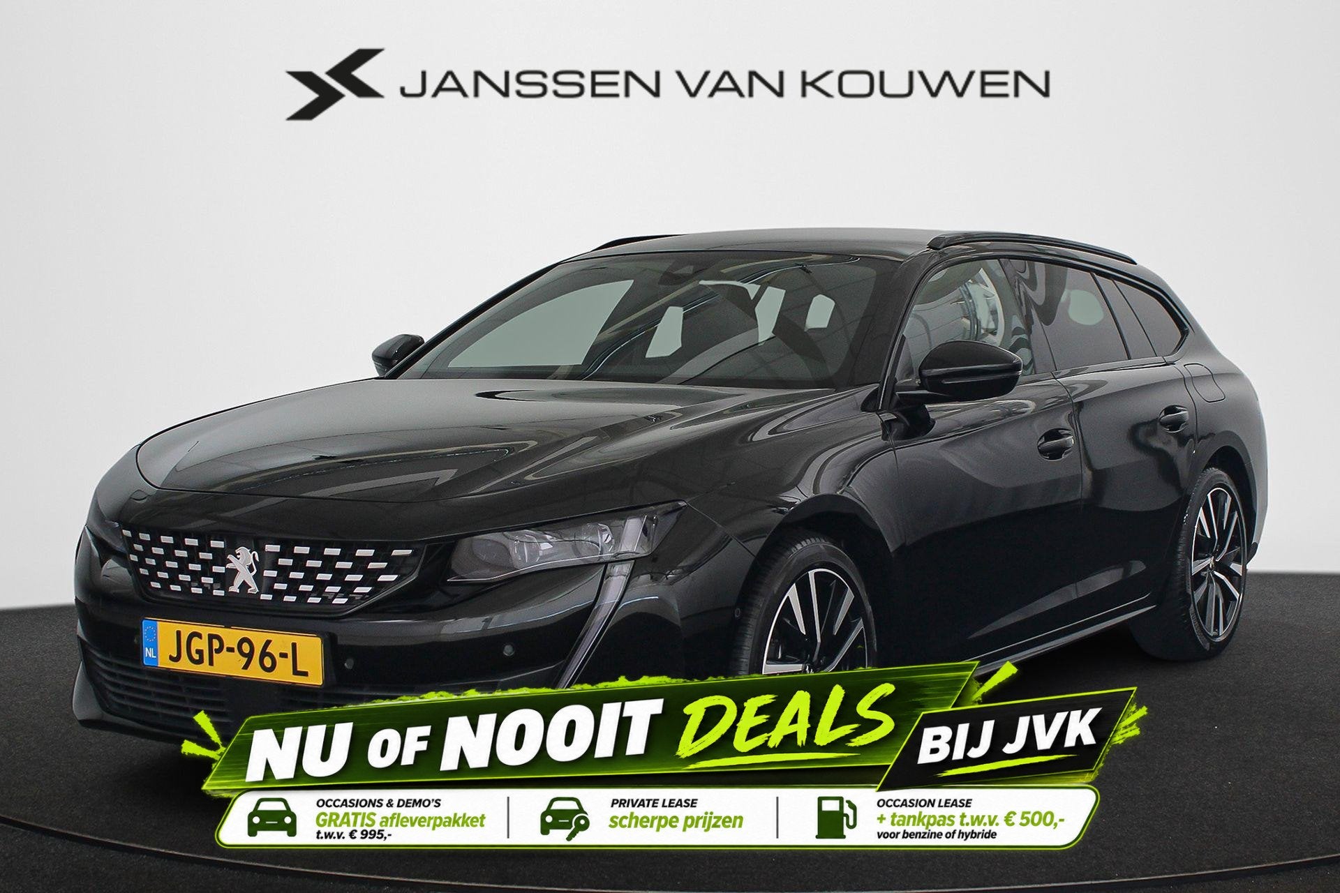 Peugeot 508 SW 1.6 HYbrid GT Line 225 PK Stoelverwarming Key, Auto's, 745 kg, Gebruikt, 4 cilinders, Leder en Stof