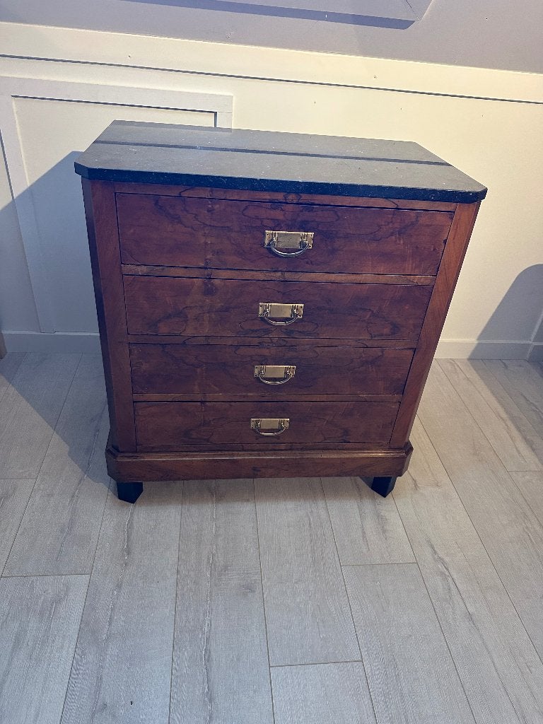 Antieke/Vintage ladenkast met marmeren blad, Ophalen