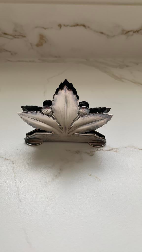 Art deco srervethouder, Ophalen of Verzenden, Zo goed als nieuw, Zilver, Overige materialen