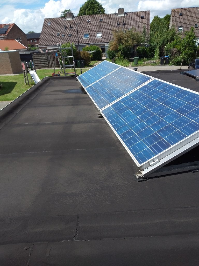 zonnepanelen met platdaksteun, Ophalen, Gebruikt