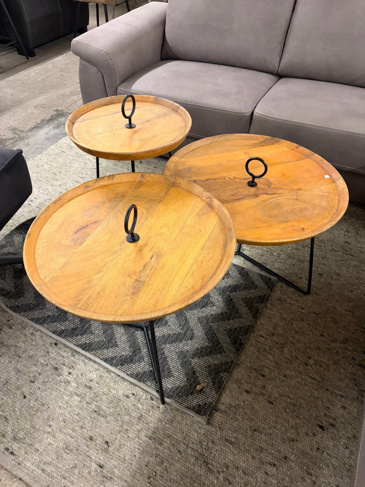 Nieuw! Salontafel set van 3, Ophalen, 50 tot 100 cm, ., Rond