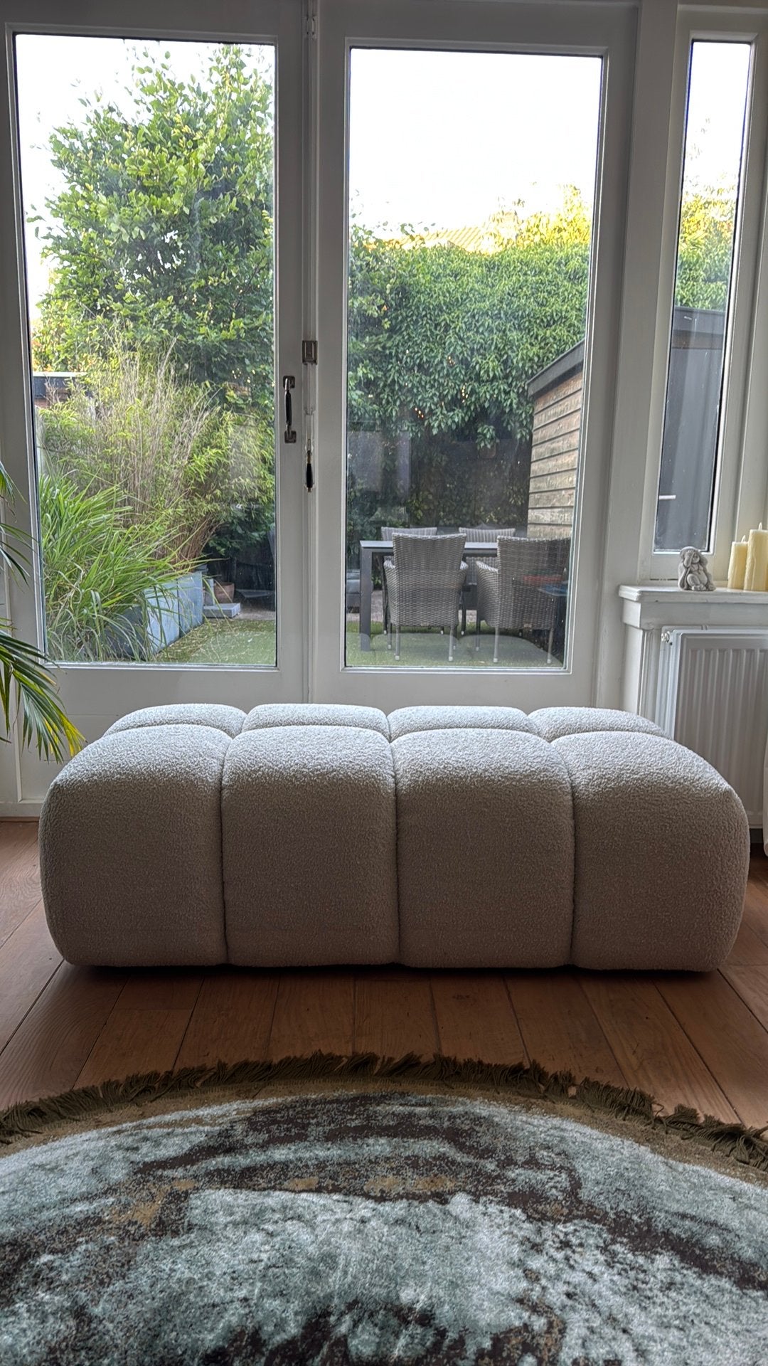 Bank, Huis en Inrichting, Ophalen, 125 cm of meer, Zo goed als nieuw, Stof