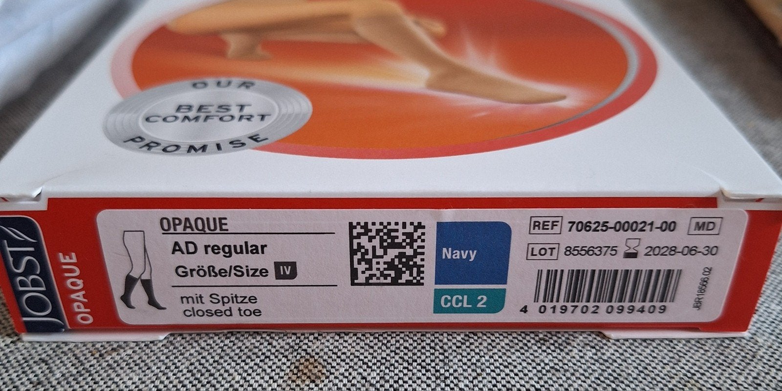 2 paar Jobst Opaque steunkousen, maat IV, CCL 2, Sokken en Kniesokken, Jobst, Blauw, Nieuw