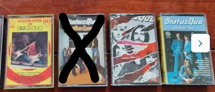3 originele cassettebandjes van de band Status Quo, Cd's en Dvd's, Cassettebandjes, Gebruikt, 2 t/m 25 bandjes, Overige genres