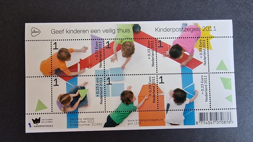 2011 Nederland Blok Kinderzegels NVPH 2886. Postfris., Ophalen of Verzenden, Na 1940, Postfris