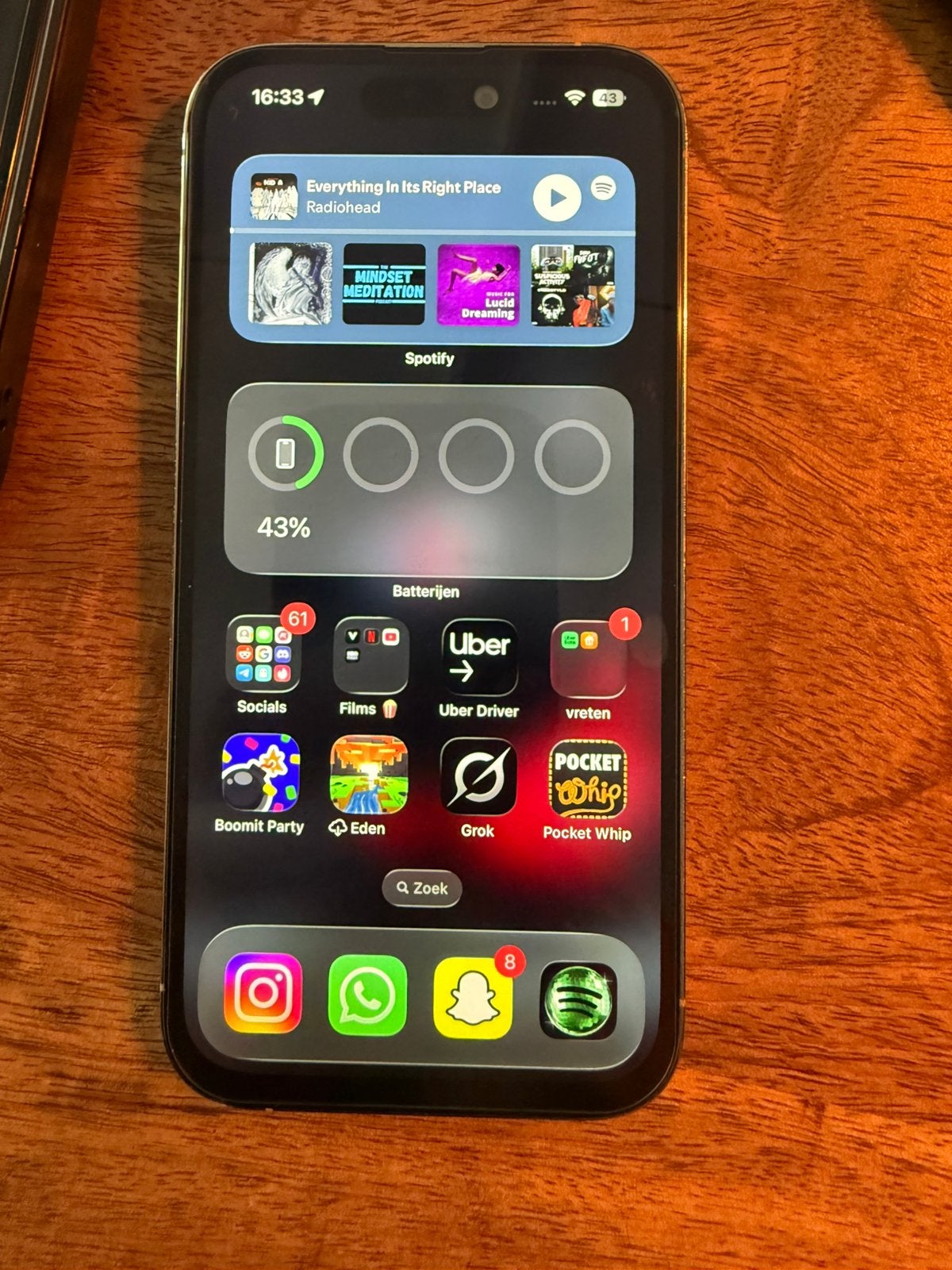 Iphone 14pro 128Gb (nieuw oled scherm, e-sim only), Zwart, Ophalen of Verzenden, Zo goed als nieuw, 128 GB