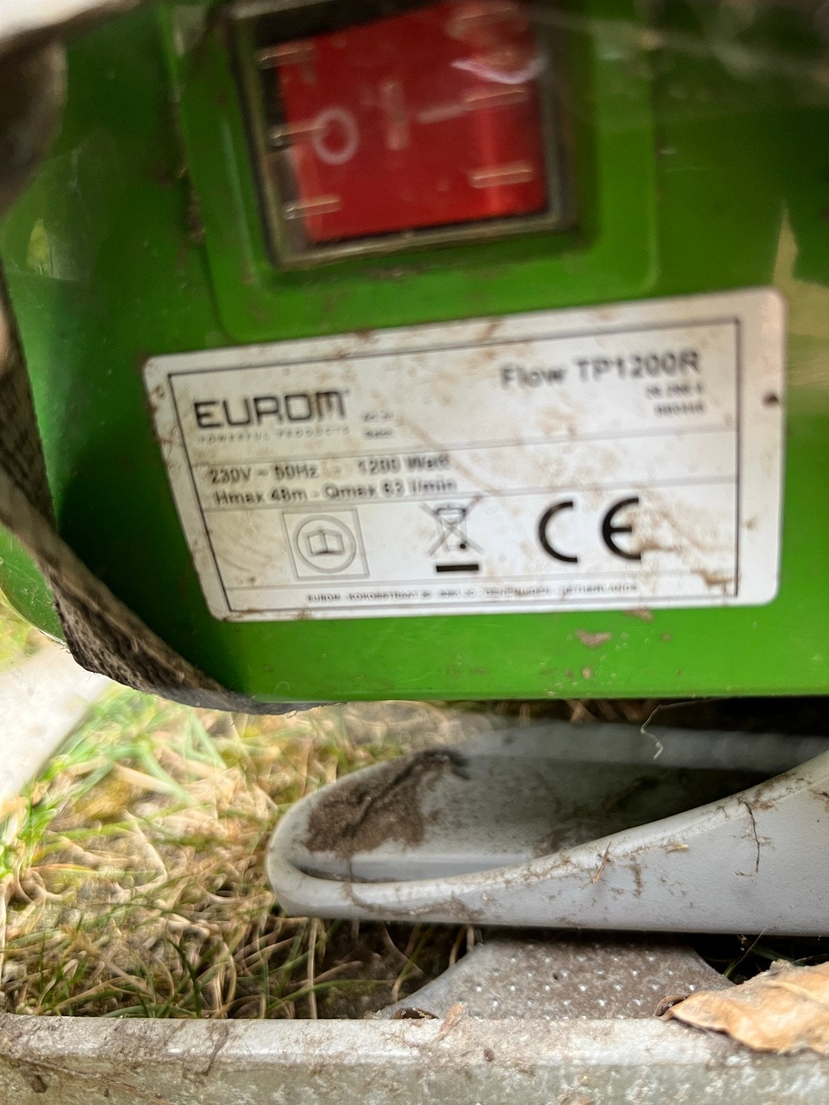 Eurom Flow TP1200R Dompelpomp met slang, Ophalen of Verzenden, Gebruikt, Elektrisch, Dompelpomp