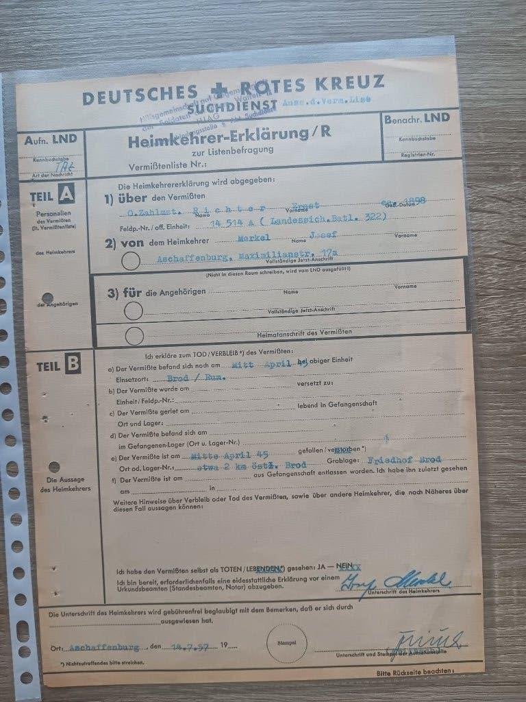 Ww2 Heimkehrer Erklärung, Verzamelen, Militaria | Tweede Wereldoorlog, Ophalen of Verzenden, Overige soorten, Duitsland, Overige typen