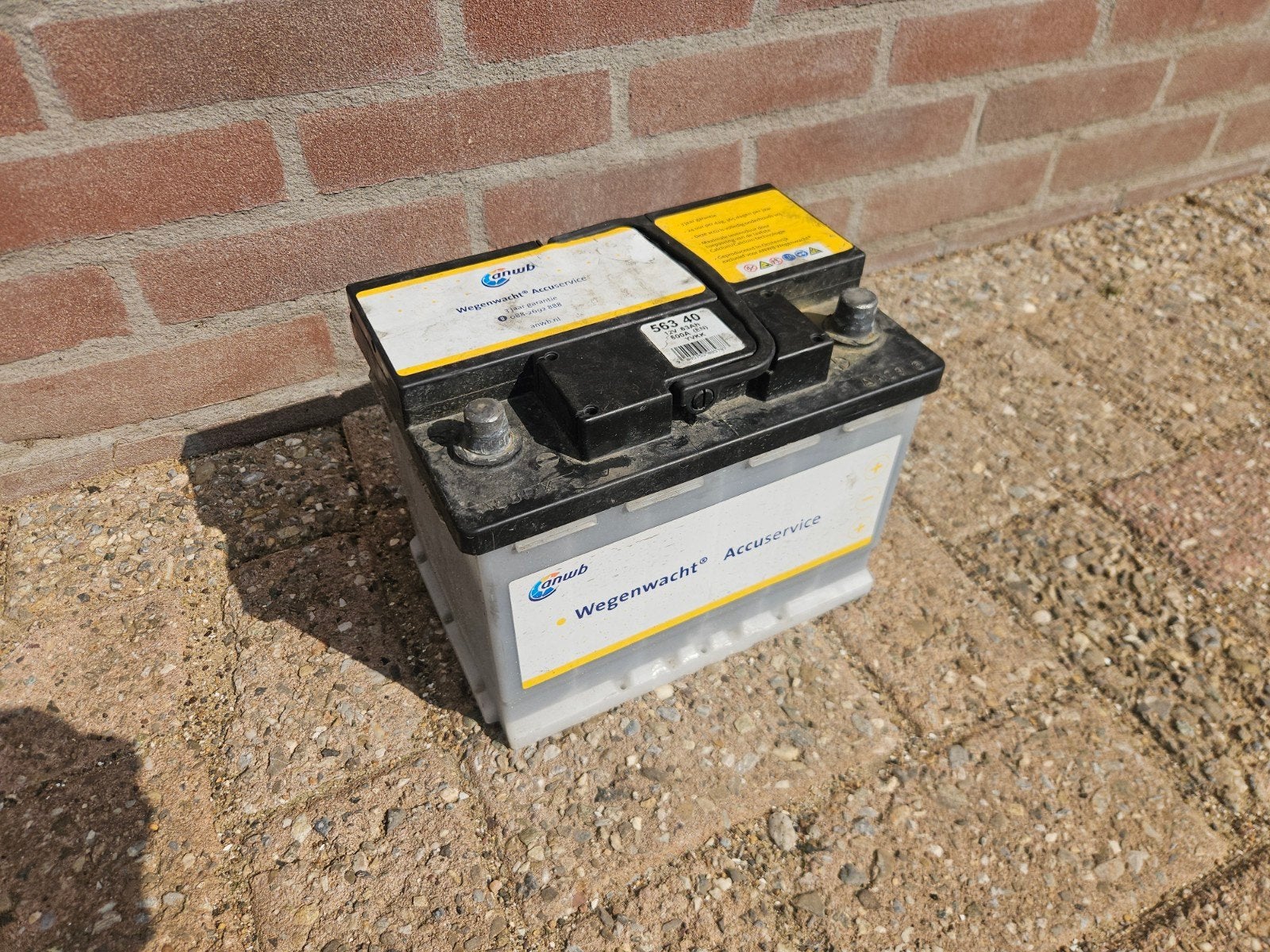 Auto Accu 12V 63Ah, Gebruikt, ., Ophalen of Verzenden, ANWB Wegenwacht Accuservice