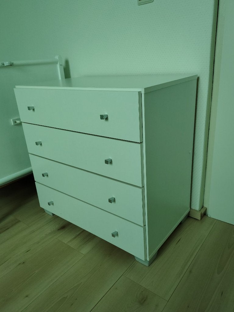 witte ladenkast, Huis en Inrichting, Kasten | Ladekasten, Ophalen, Kunststof, 50 tot 100 cm, Zo goed als nieuw