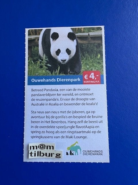 Ouwehands Dierenpark korting €4,- p.p.tot 1-7-2027, Drie personen of meer, Kortingskaart