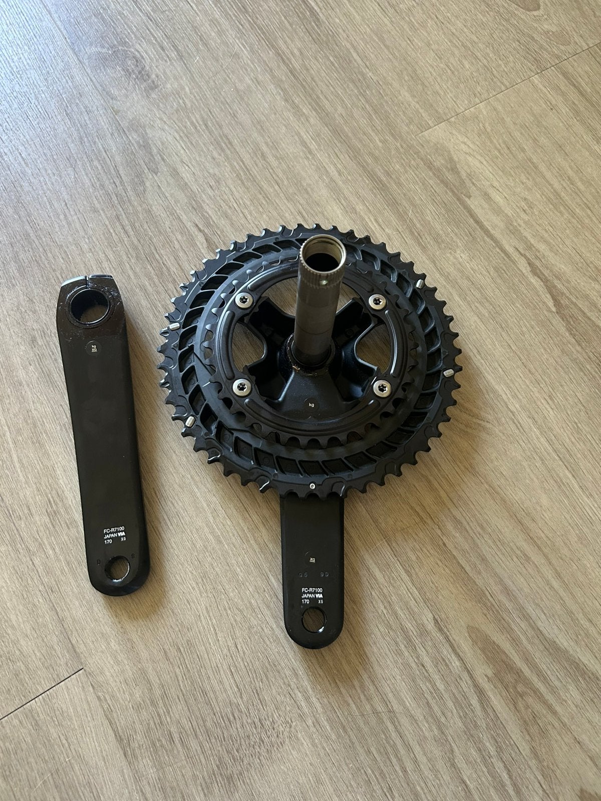Shimano 105 FC-R7100 12-speed crankstel (52/36T, 170 mm), Ophalen of Verzenden, Zo goed als nieuw, Racefiets, Crankstel of Pedalen