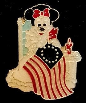 Minnie Mouse pin met U.S.A. vlag pin, Verzamelen, Verzenden, Nieuw, Speldje of Pin