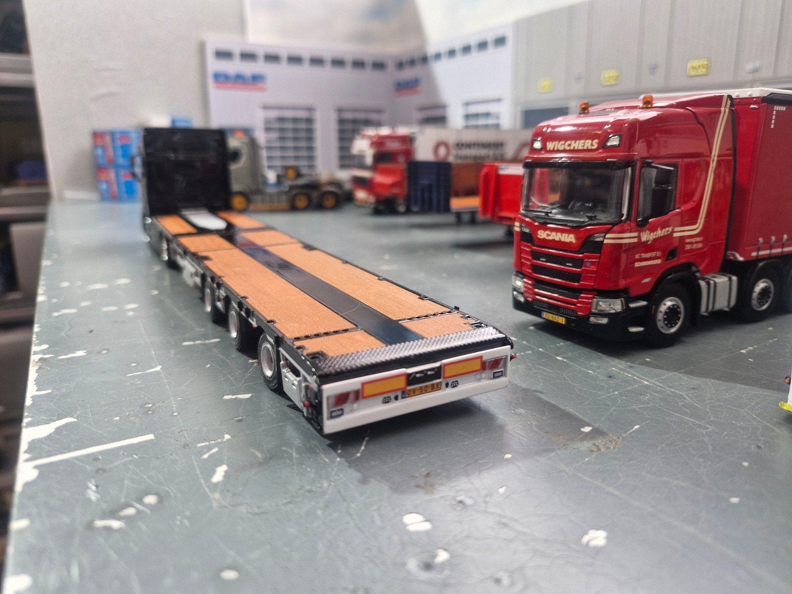 Daf XG met teletrailer Mega TRANSPORT wsi, Hobby en Vrije tijd, Ophalen of Verzenden, Zo goed als nieuw, Bus of Vrachtwagen, Wsi
