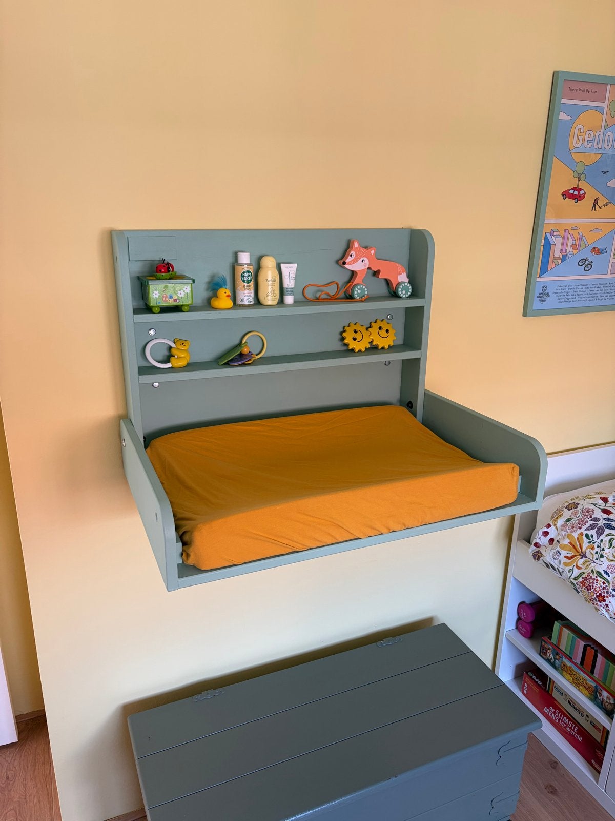 Babywoods wandcommode & bureautje (inklapbaar!), Kinderen en Baby's, Gebruikt, 50 tot 70 cm, Ophalen of Verzenden, 75 tot 100 cm