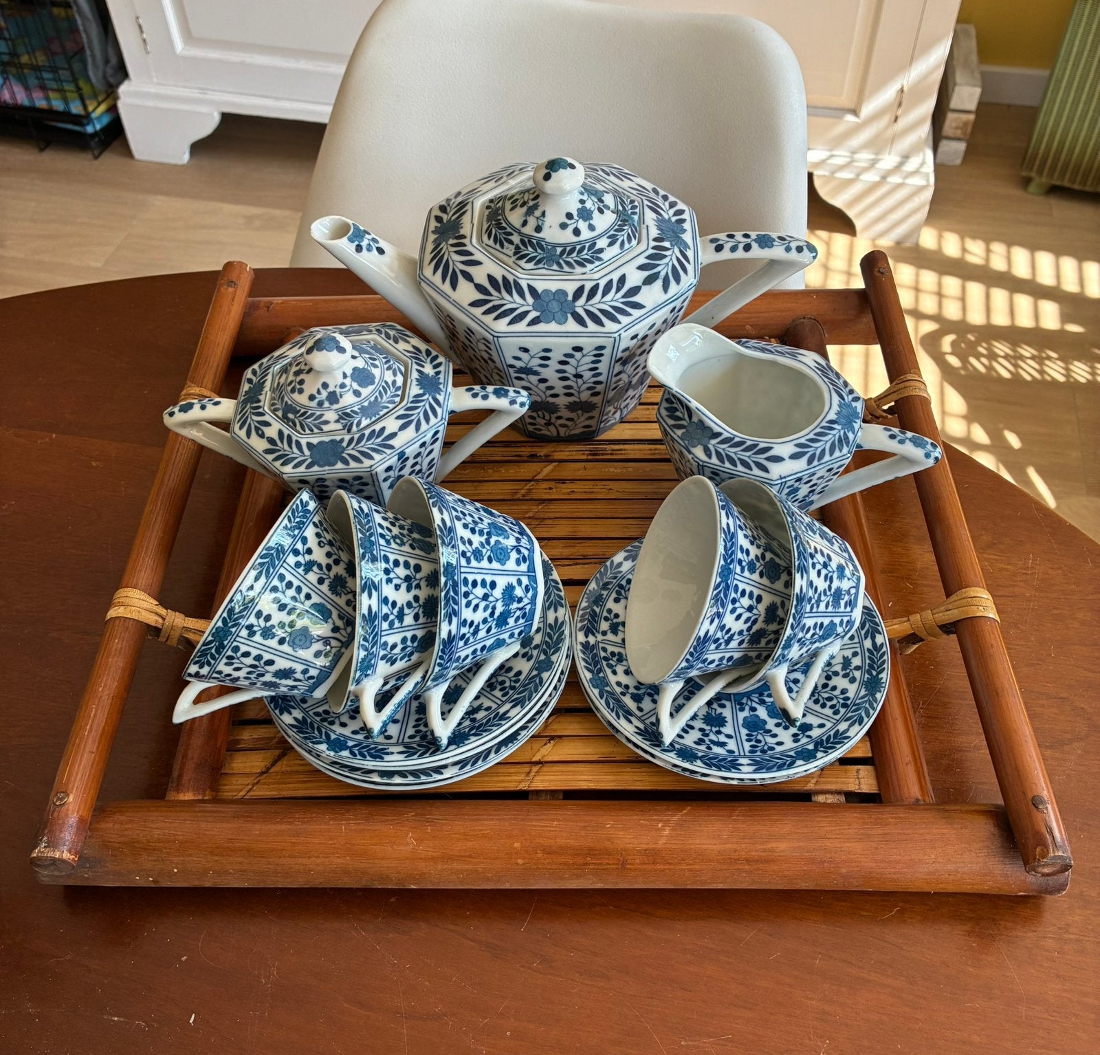 Oud Chinees porseleinen theeset, Ophalen of Verzenden
