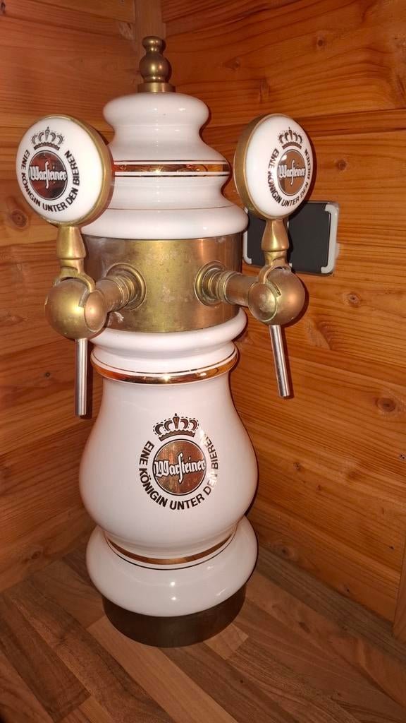 Warsteiner porseleinen tapzuil 2 kraans, Ophalen, Zo goed als nieuw