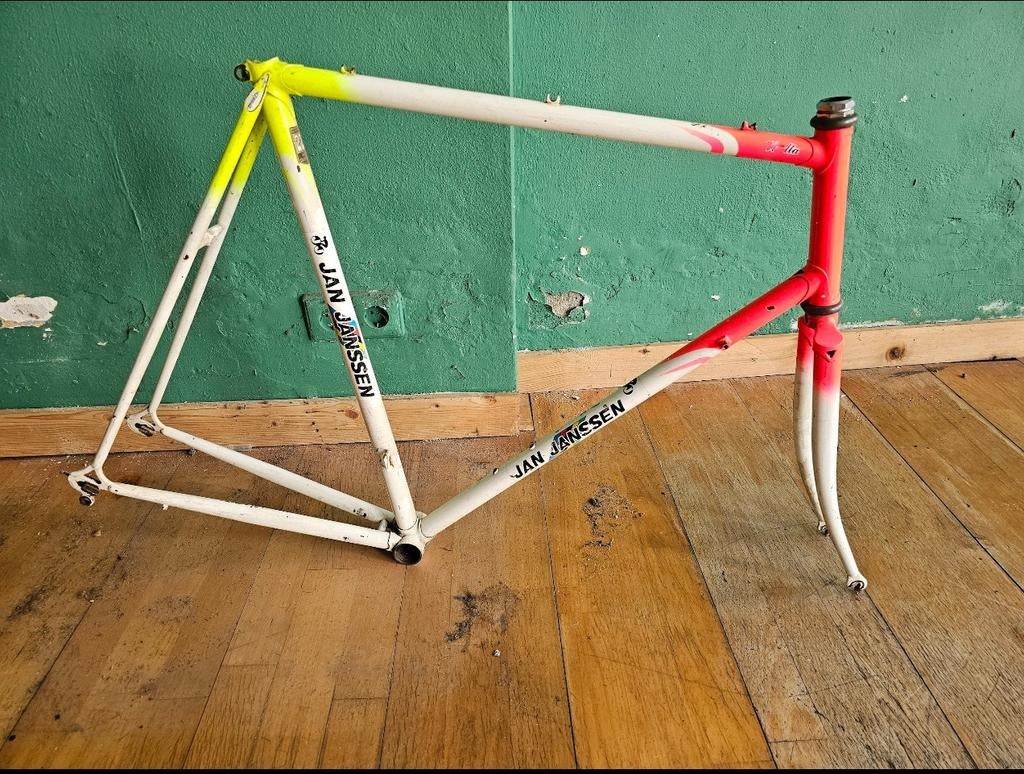Frame racefiets Jan Jansen gratis, Fietsen en Brommers, Gebruikt, Staal, Meer dan 20 versnellingen, Ophalen