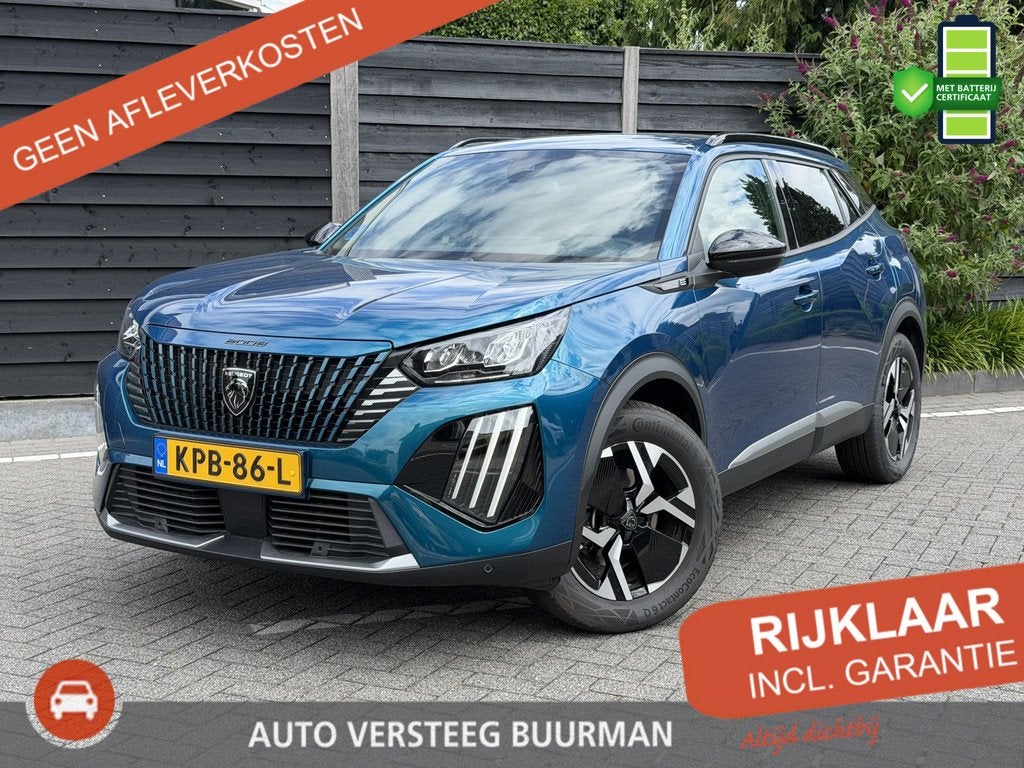 Peugeot e-2008 Allure 54 kWh 156PK Automaat Parkeersensoren,, Auto's, 12 maanden, Gebruikt, 156 pk, Blauw