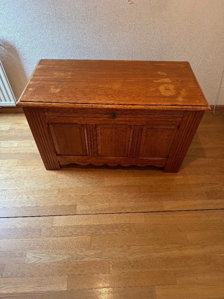Massieve Eiken oude deken kist, Antiek en Kunst, Ophalen of Verzenden